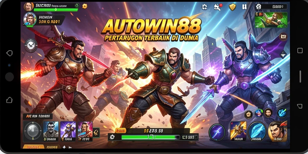 Tampilan gameplay seru dari AUTOWIN88 dengan karakter bertarung.