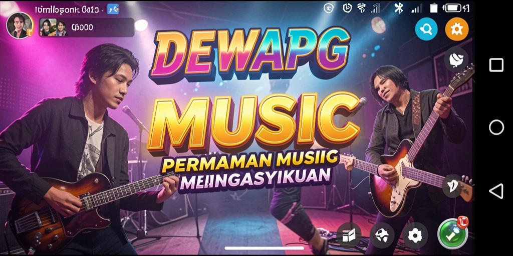 Tampilan gameplay DEWAPG yang mengasyikkan dengan berbagai lagu.