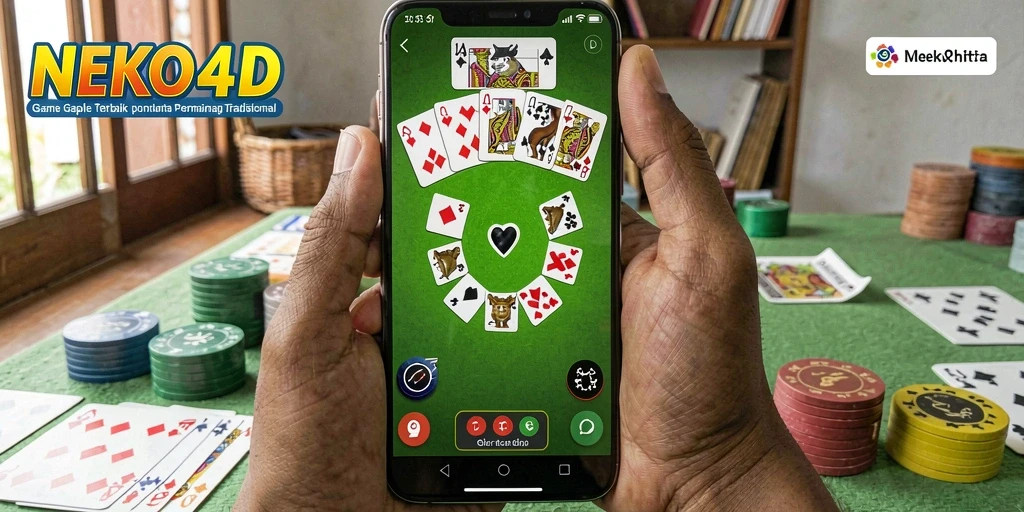 Tampilan gameplay NEKO4D yang seru dalam permainan Gaple.