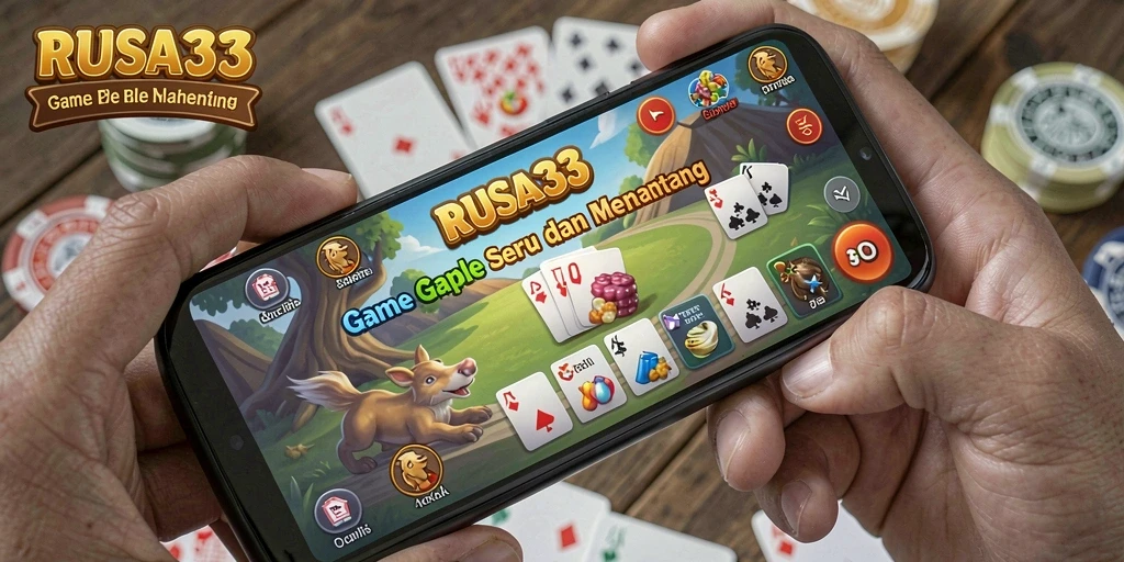 Screenshot RUSA33 menampilkan gameplay seru dan kompetitif Gaple.