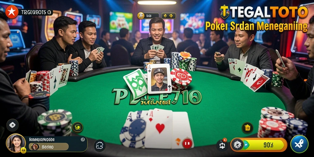 Tampilan menarik dari gameplay Poker di TEGALTOTO.